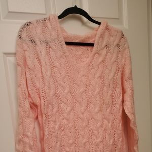 Pink sweater hoodie